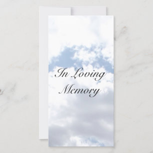 "Clouds"  Memorial Cards