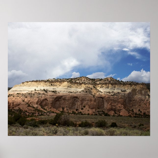 Clouds Moving In Over New Mexico Mountains Colour Poster (Front)