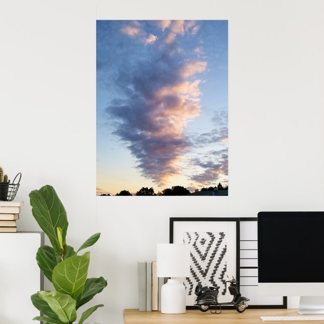 Clouds New Jersey Sunset Poster (Home Office)