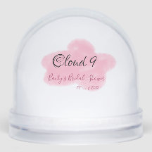 Clouds nine red pastel bridal shower namedate