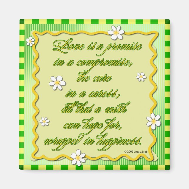 Clouds of Inspiration:  Love is a promise magnet (Front)