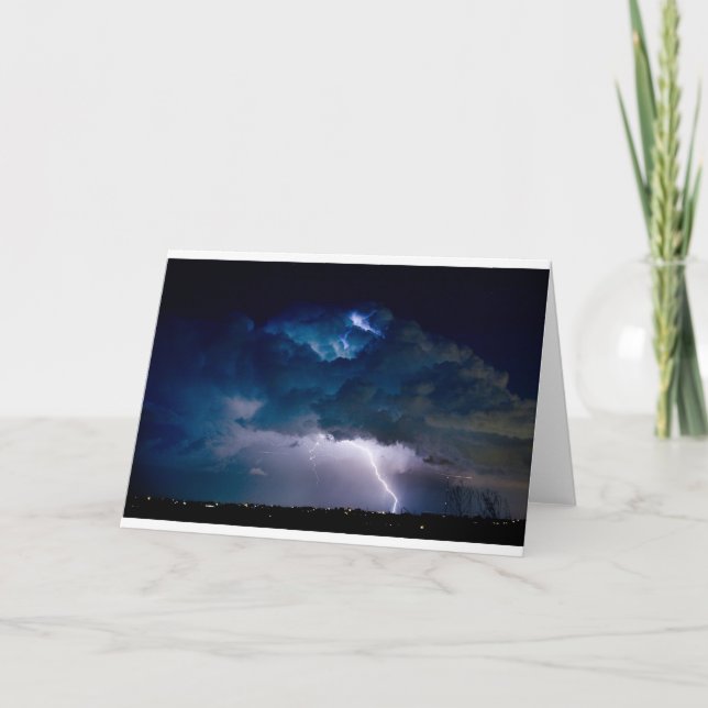 Clouds of Light. Lightning Striking Boulder Count Card (Front)