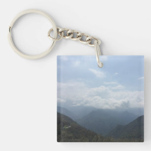 Clouds on the Hills Sky Blue Colour Photography Key Ring