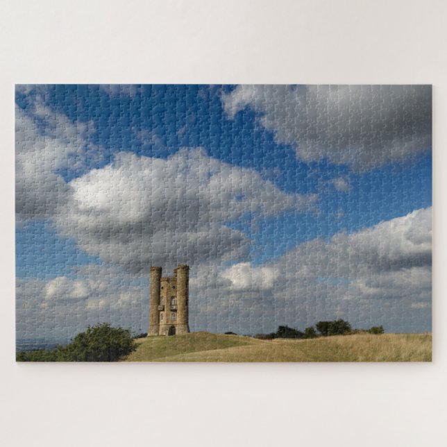 Clouds over Broadway Tower in the Cotswolds Jigsaw Puzzle (Horizontal)