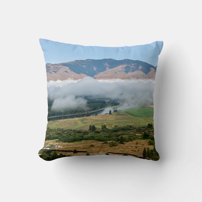 Clouds Over Flathead River Cushion (Front)