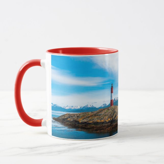 Clouds over lighthouse near Ushuaia, Argentina Mug (Left)