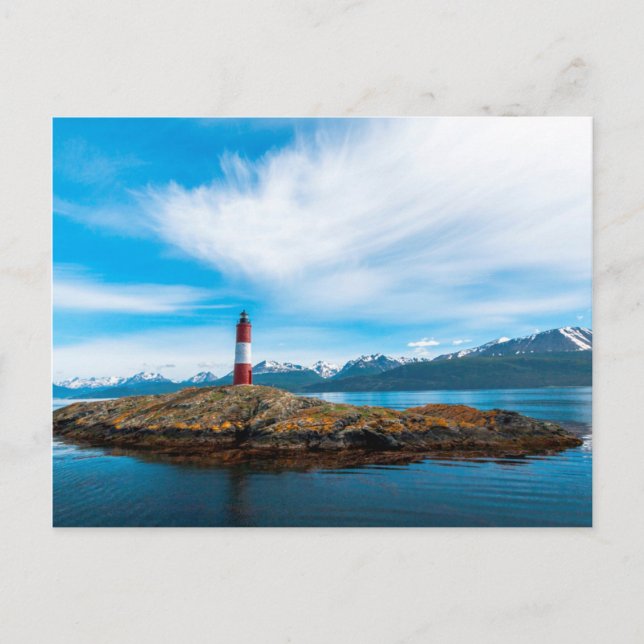Clouds over lighthouse near Ushuaia, Argentina Postcard (Front)