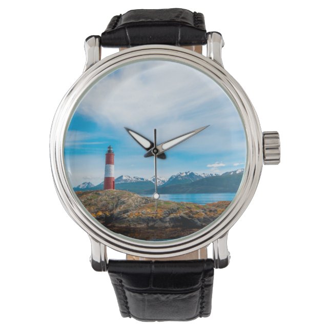 Clouds over lighthouse near Ushuaia, Argentina Watch (Front)