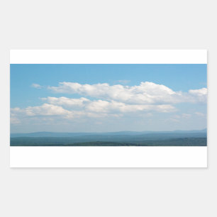 Clouds Over Mountains Rectangular Sticker