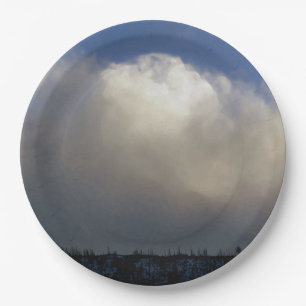 Clouds Over the Ridge Paper Plate