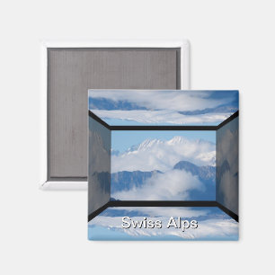Clouds over the Swiss Alps Magnet
