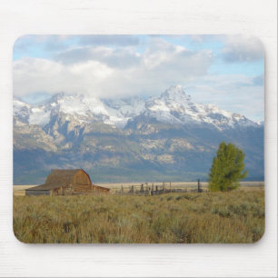 Clouds Over the Teton Mountains Mouse Mat
