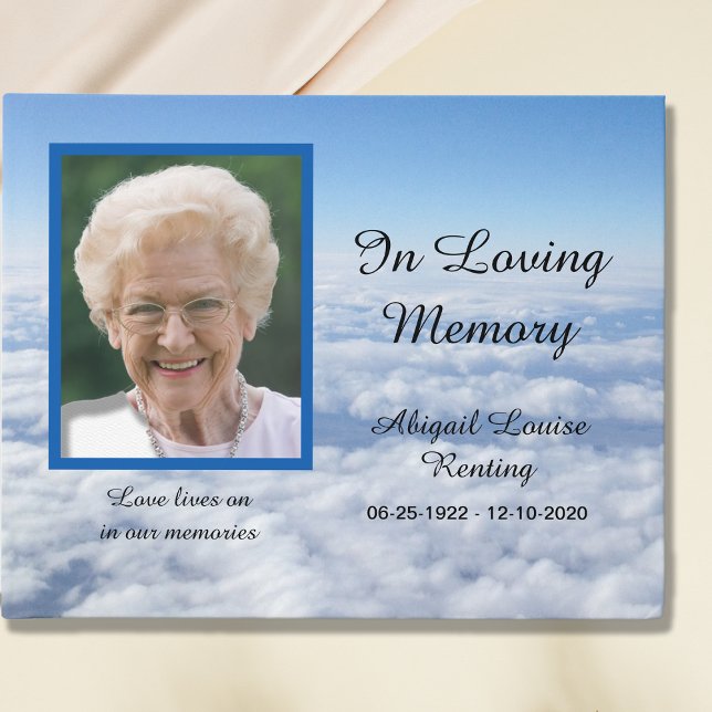 Clouds Photo Memorial or Funeral Guest Book (Creator Uploaded)