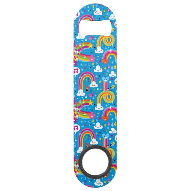 clouds rainbows rain drops hearts pattern (Front)