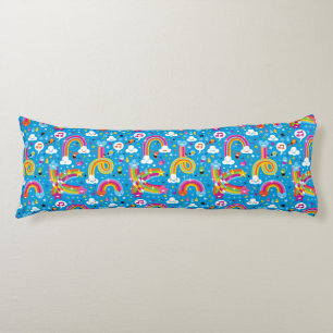 clouds rainbows rain drops hearts pattern body cushion