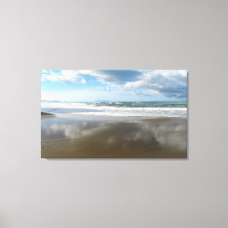Clouds reflected in the water. Digital art, painti Canvas Print