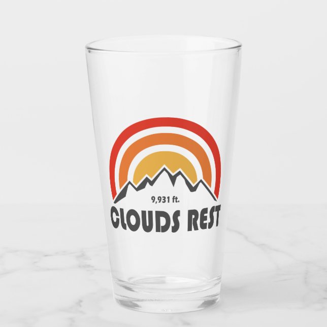 Clouds Rest Mountain Yosemite Glass (Front)