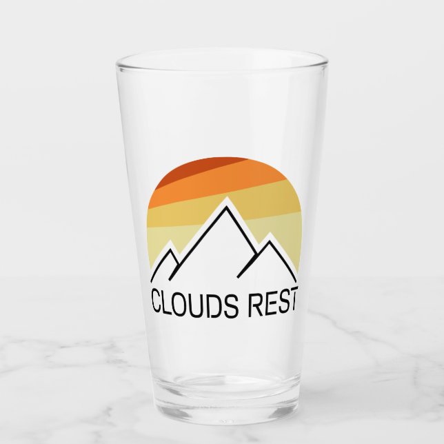 Clouds Rest Mountain Yosemite Retro Glass (Front)