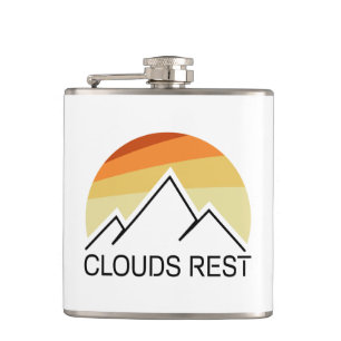 Clouds Rest Mountain Yosemite Retro Hip Flask