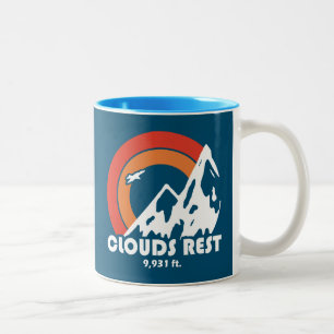 Clouds Rest Mountain Yosemite Sun Eagle Two-Tone Coffee Mug