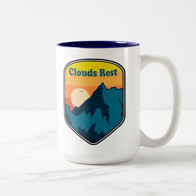 Clouds Rest Mountain Yosemite Sunrise Two-Tone Coffee Mug (Right)