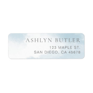Clouds Return Address Label
