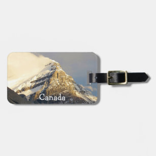 Clouds Roll Off Snowy Mountain in Canada Luggage Tag