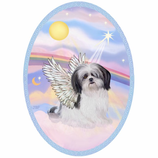 Clouds - Shih Tzu Angel (A) Standing Photo Sculpture (Front)