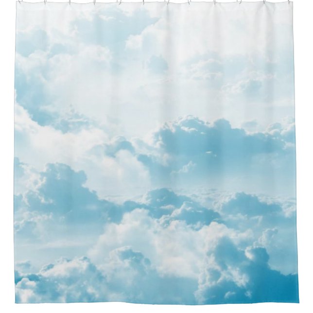 Clouds sky cartoon vector images shower curtain (Front)