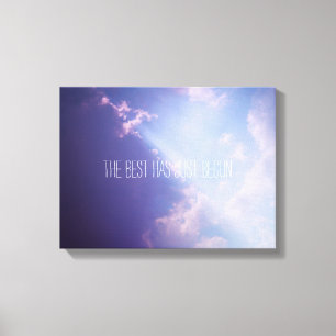 Clouds Sky Photo Inspirational quote Custom Text Canvas Print