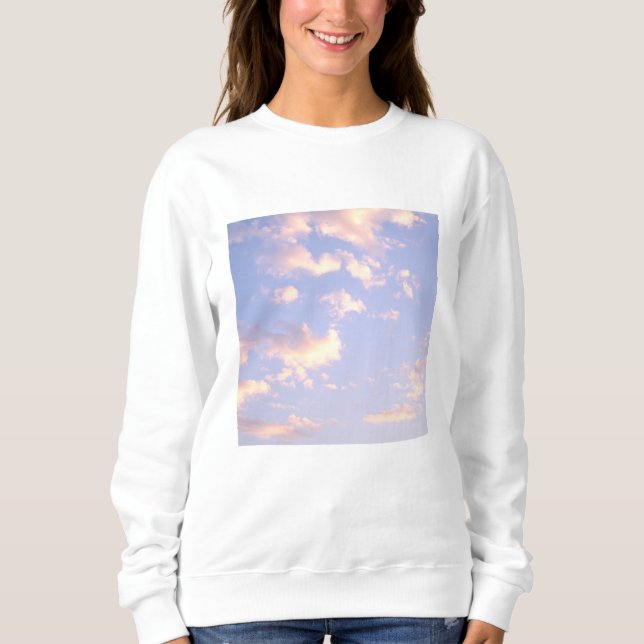 Clouds Sky Pink Sunset Purple Gift Sweatshirt (Front)