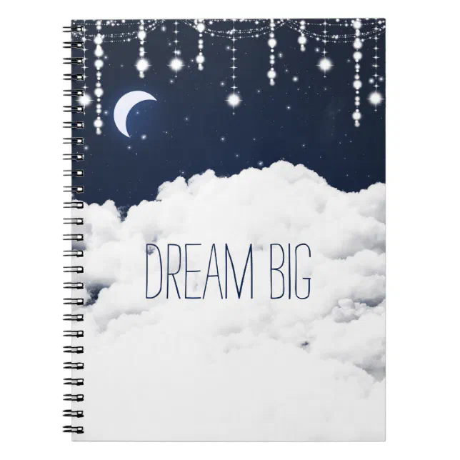 Clouds Starry Night Sky Dream notebook journal | Zazzle