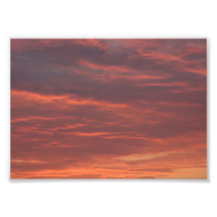 Clouds Sunrise Blurry Photo Reproduction Print