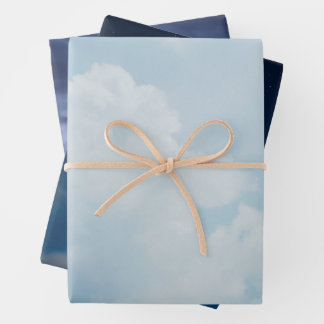 Clouds, Sunrise & Starry Night Wrapping Paper Sheet