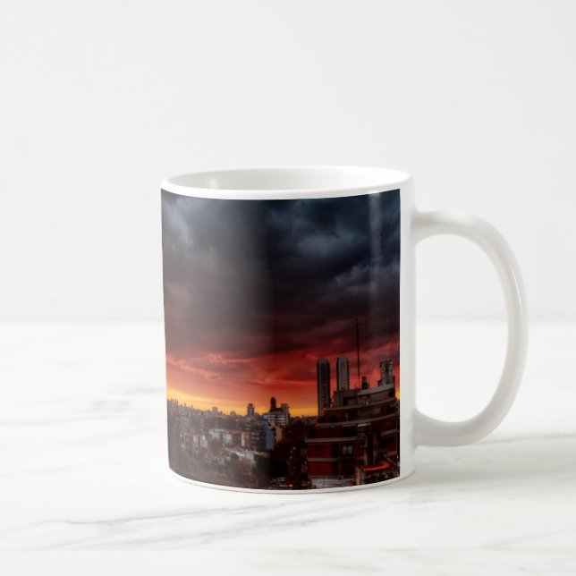 Clouds, Sunset And Red Coffee Mug (Right)
