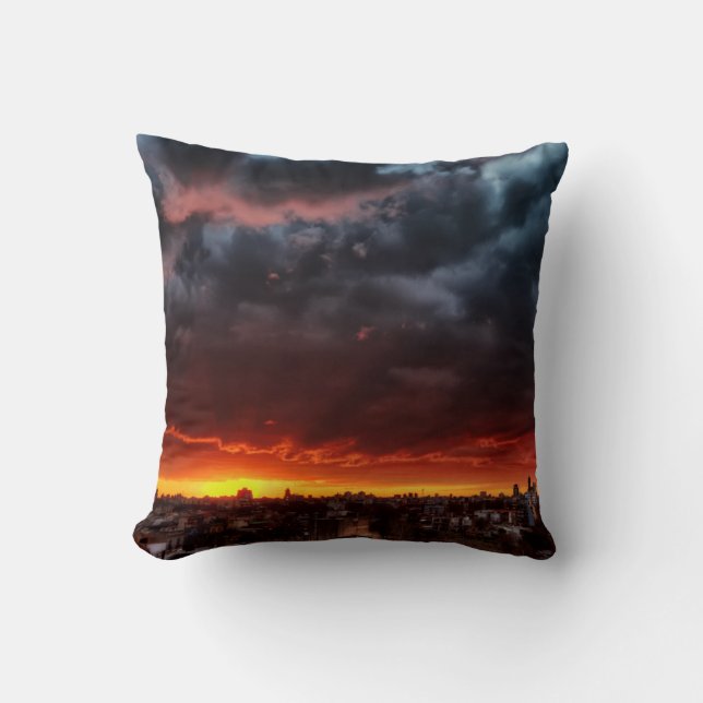 Clouds, Sunset And Red Cushion (Front)