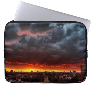 Clouds, Sunset And Red Laptop Sleeve