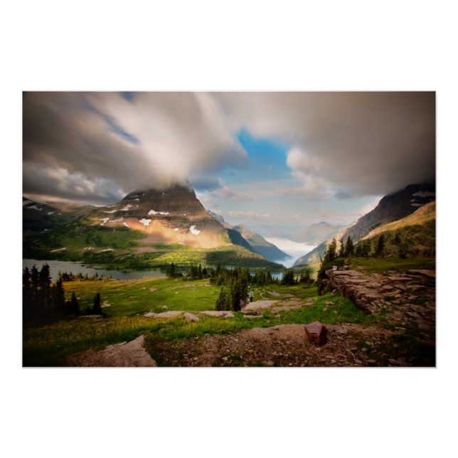 Clouds Sweeping Through Mountains Poster (Front)