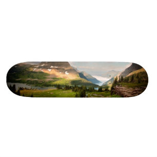 Clouds Sweeping Through Mountains Skateboard