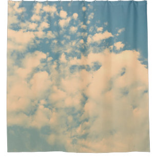 Clouds - vintage effect style pictureshome decor, shower curtain