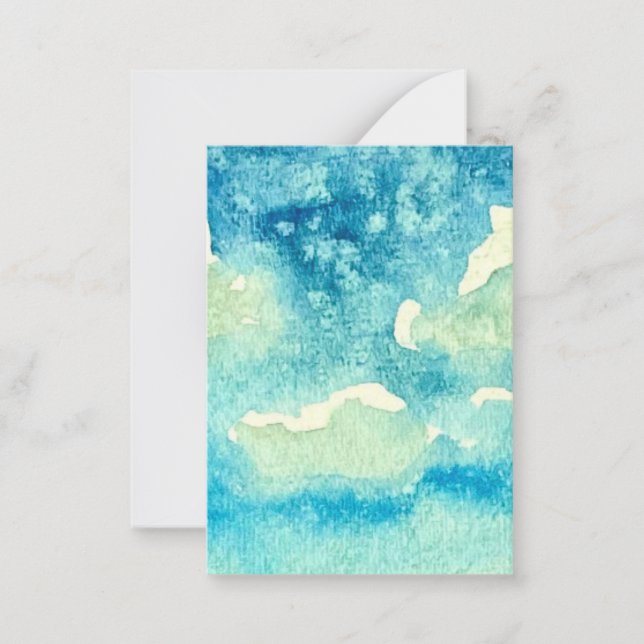 Clouds Watercolor Art Card (Front)