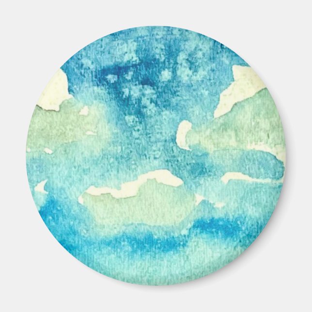 Clouds Watercolor Art Magnet (Front)