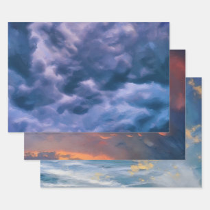 Clouds Weather Sky Art Wrapping Craft Paper