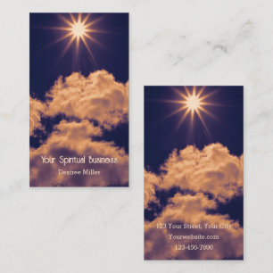 Clouds White Blue Sky Beautiful Sunset Spiritual Business Card
