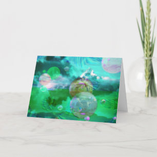 Clouds with Spheres Card