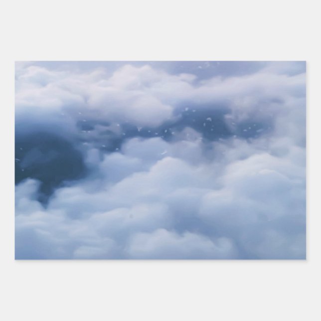 Clouds Wrapping Paper Sheet (Front)