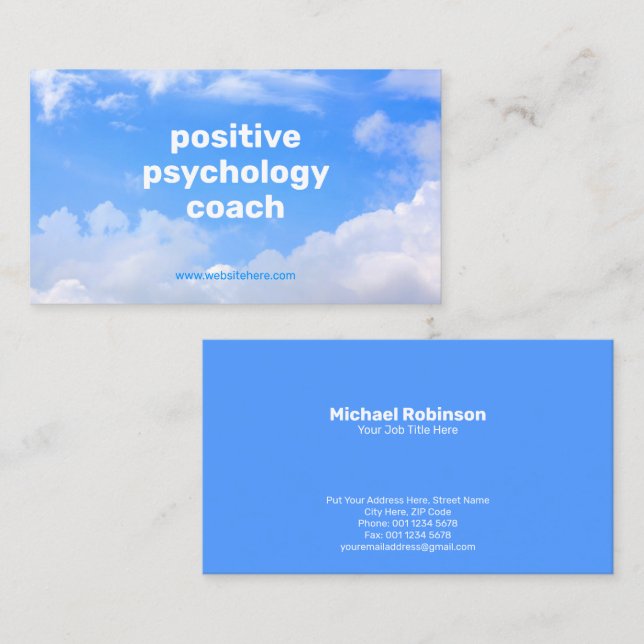 Cloudscape | Careers in the health and wellness Business Card (Front/Back)