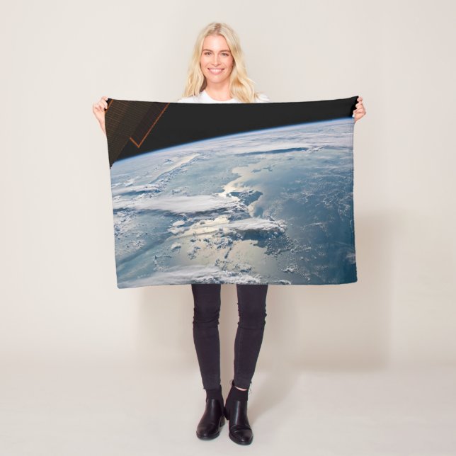 Cloudscapes Around Sumatra, Indonesia. Fleece Blanket (In Situ)