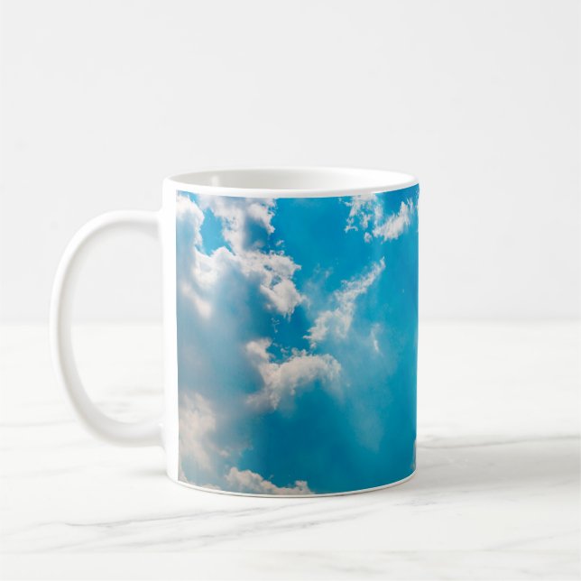 Cloudy and blue sky backgroundabstract, air, area, coffee mug (Left)
