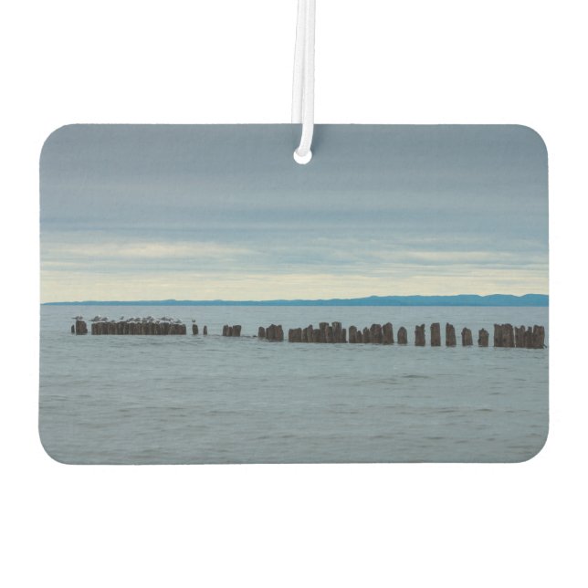Cloudy At Whitefish Bay Car Air Freshener (Back)